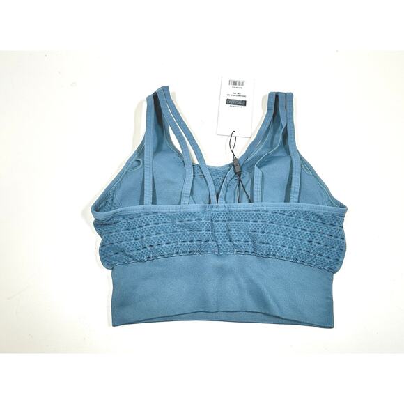 Gymshark Energy+ Seamless Crop Top Blue Stone Sz Small Brand New - Picture 4 of 7